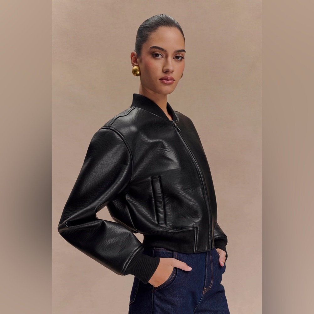 Codi Faux Leather Bomber Jacket - Meshki 🖤 NWT